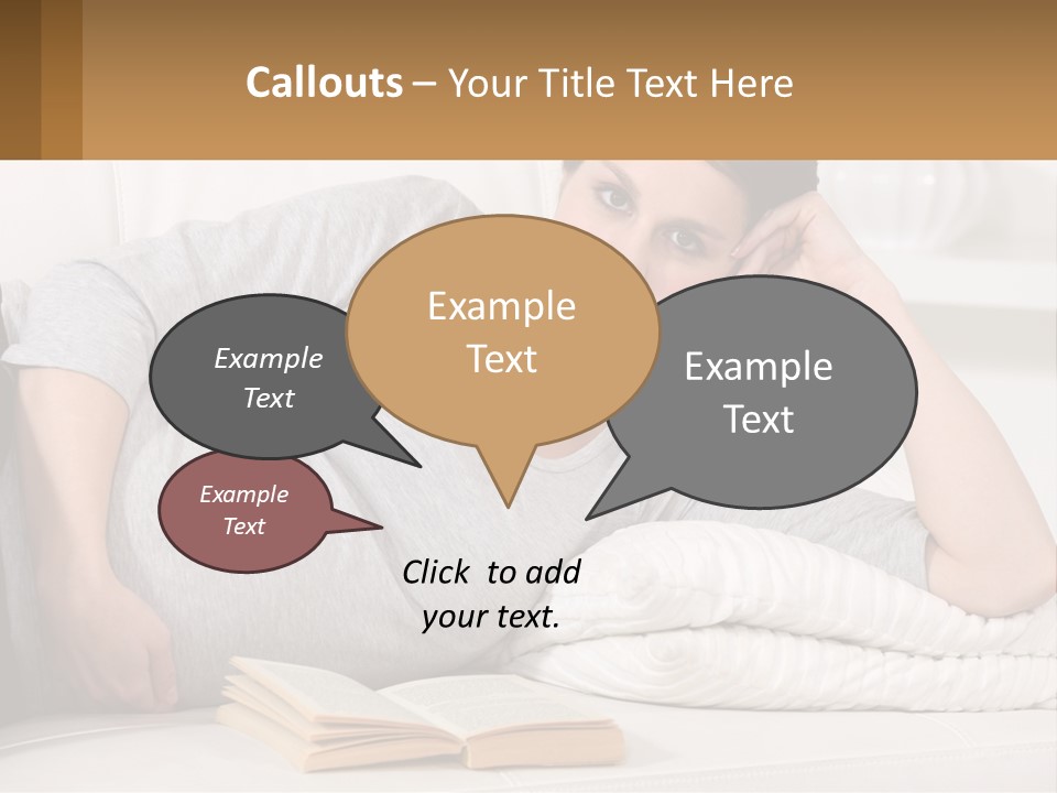 A Woman Laying On A Couch With A White Blanket PowerPoint Template