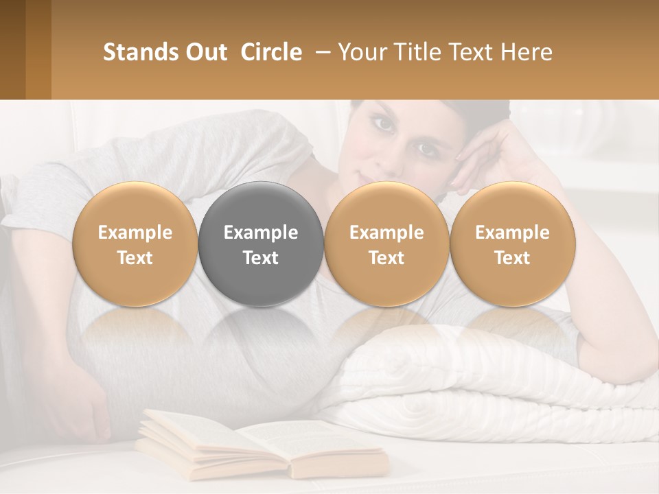 A Woman Laying On A Couch With A White Blanket PowerPoint Template