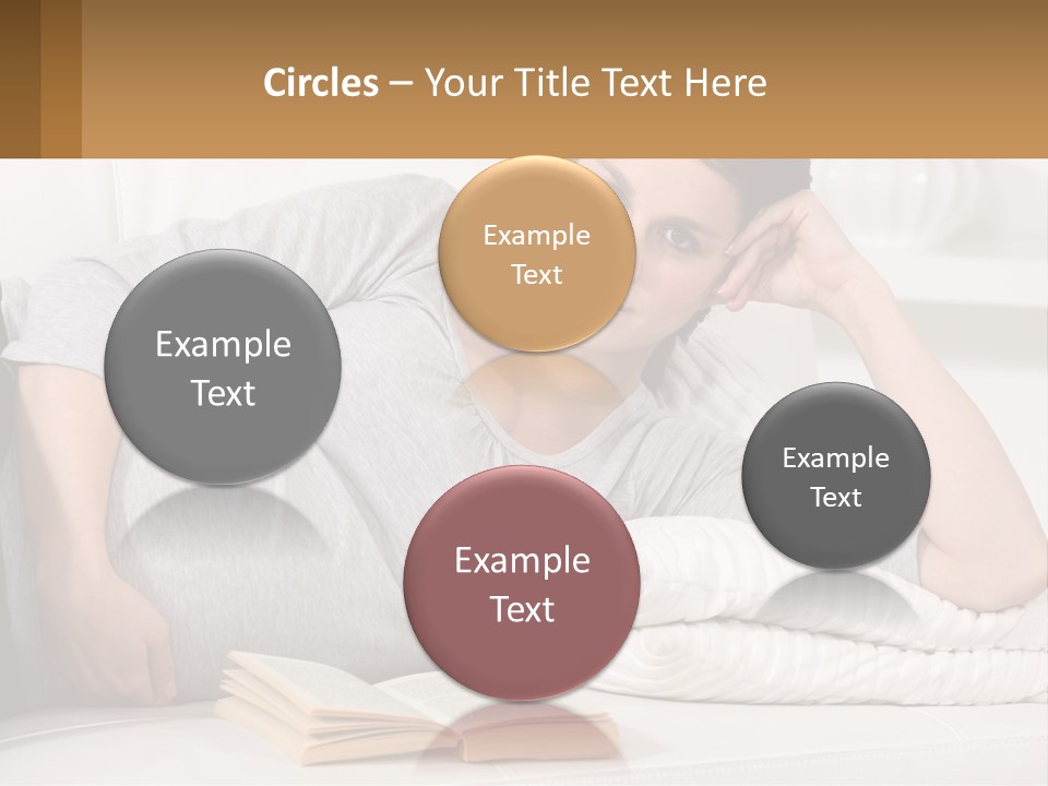 A Woman Laying On A Couch With A White Blanket PowerPoint Template
