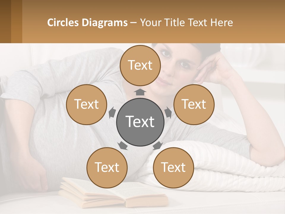 A Woman Laying On A Couch With A White Blanket PowerPoint Template