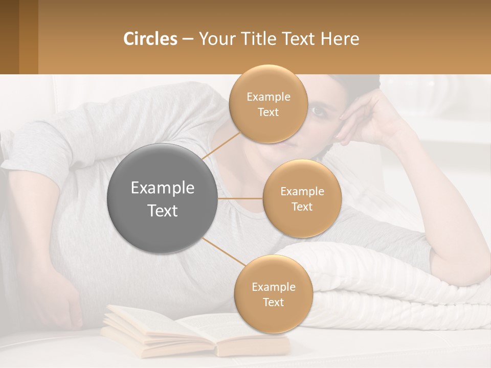 A Woman Laying On A Couch With A White Blanket PowerPoint Template