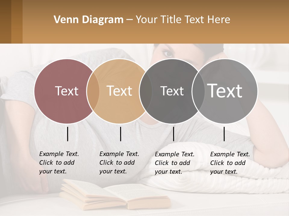 A Woman Laying On A Couch With A White Blanket PowerPoint Template