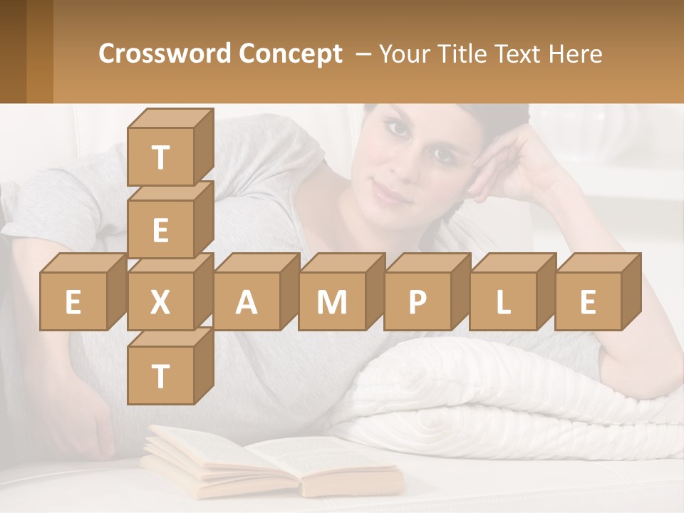A Woman Laying On A Couch With A White Blanket PowerPoint Template
