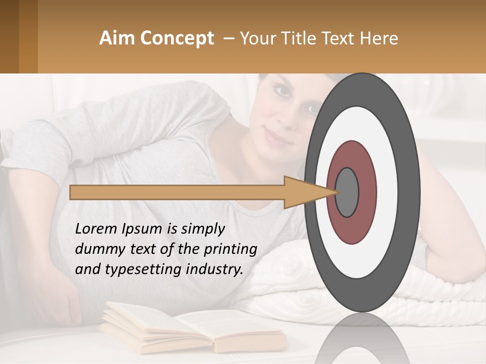 A Woman Laying On A Couch With A White Blanket PowerPoint Template
