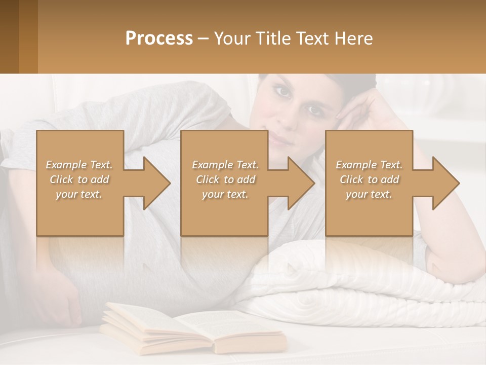 A Woman Laying On A Couch With A White Blanket PowerPoint Template