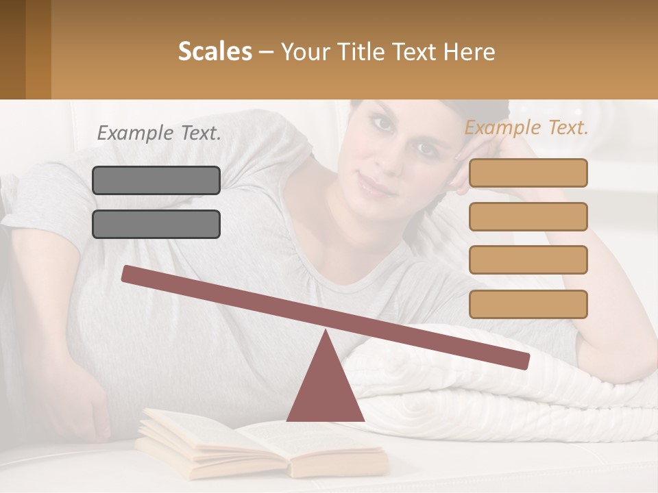 A Woman Laying On A Couch With A White Blanket PowerPoint Template