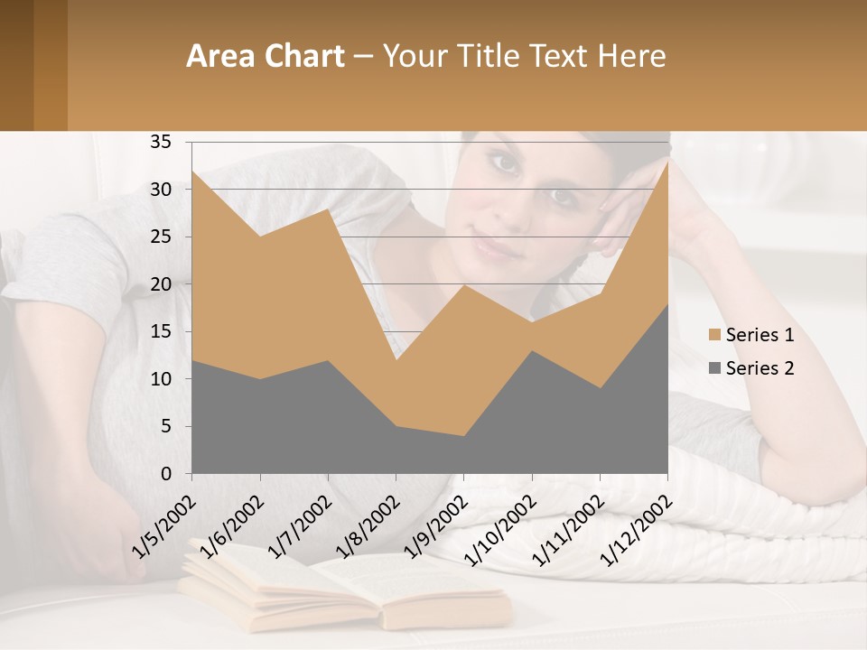 A Woman Laying On A Couch With A White Blanket PowerPoint Template