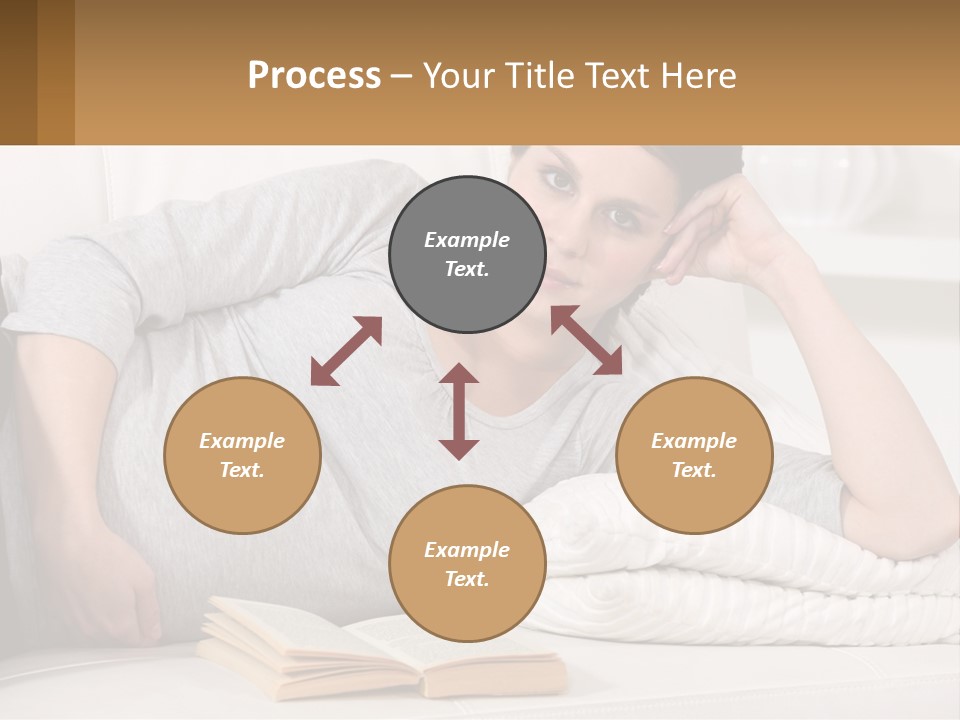 A Woman Laying On A Couch With A White Blanket PowerPoint Template