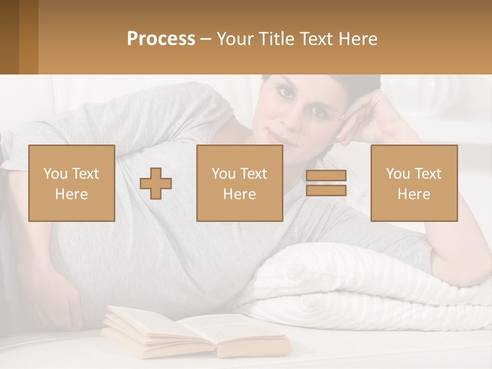 A Woman Laying On A Couch With A White Blanket PowerPoint Template