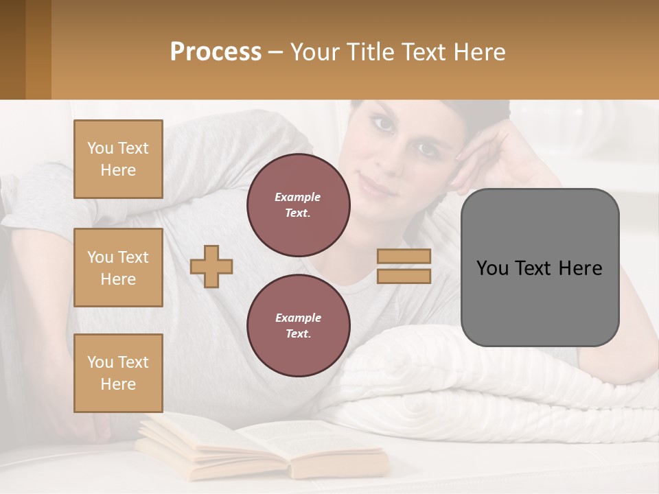 A Woman Laying On A Couch With A White Blanket PowerPoint Template