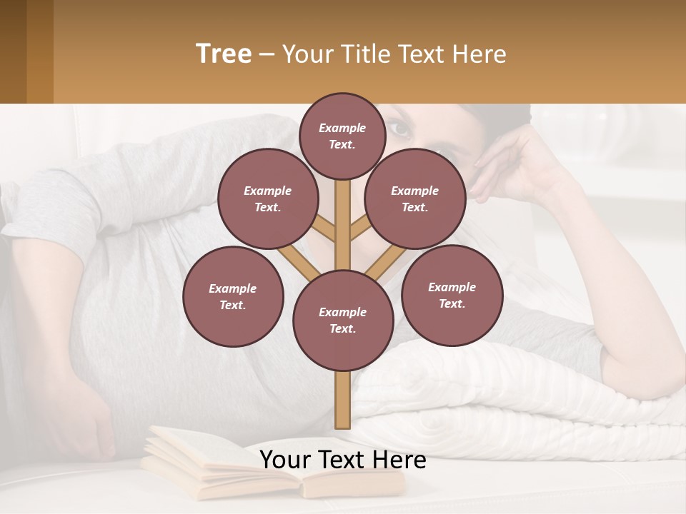 A Woman Laying On A Couch With A White Blanket PowerPoint Template