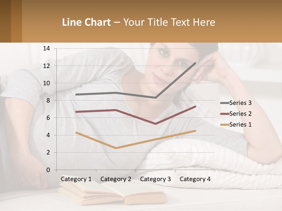 A Woman Laying On A Couch With A White Blanket PowerPoint Template