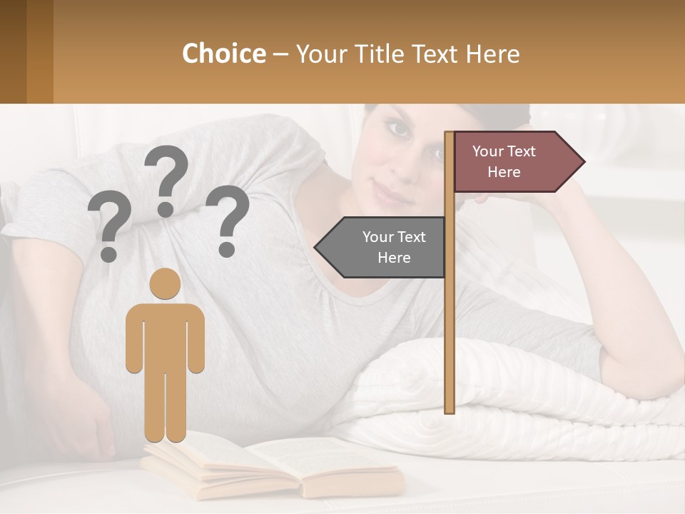 A Woman Laying On A Couch With A White Blanket PowerPoint Template