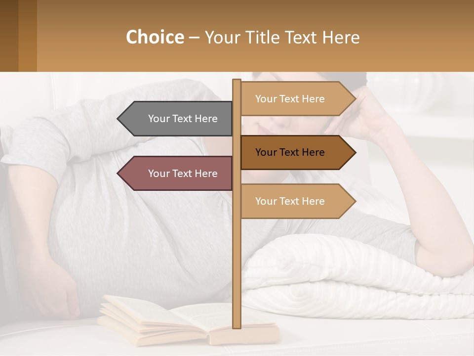 A Woman Laying On A Couch With A White Blanket PowerPoint Template