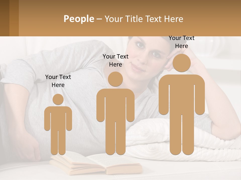 A Woman Laying On A Couch With A White Blanket PowerPoint Template