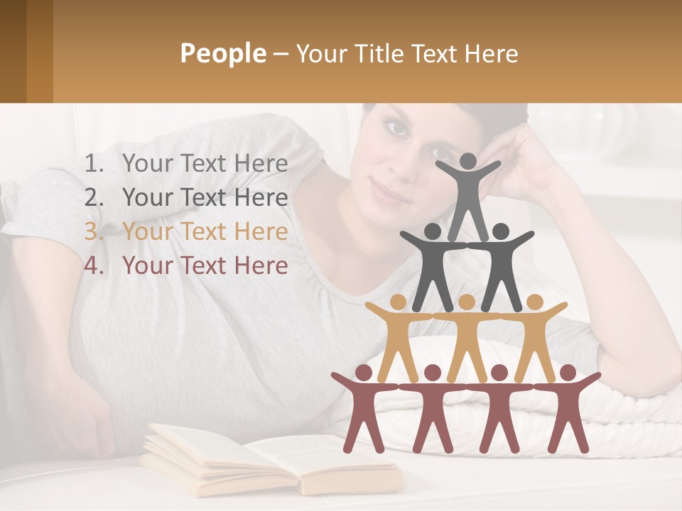 A Woman Laying On A Couch With A White Blanket PowerPoint Template