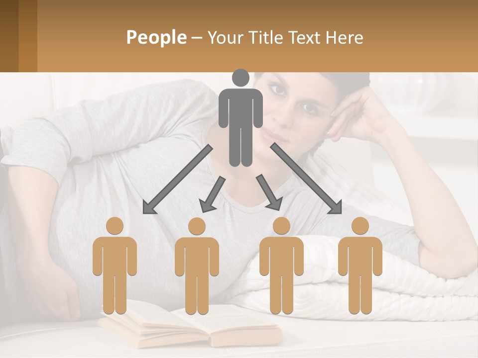 A Woman Laying On A Couch With A White Blanket PowerPoint Template