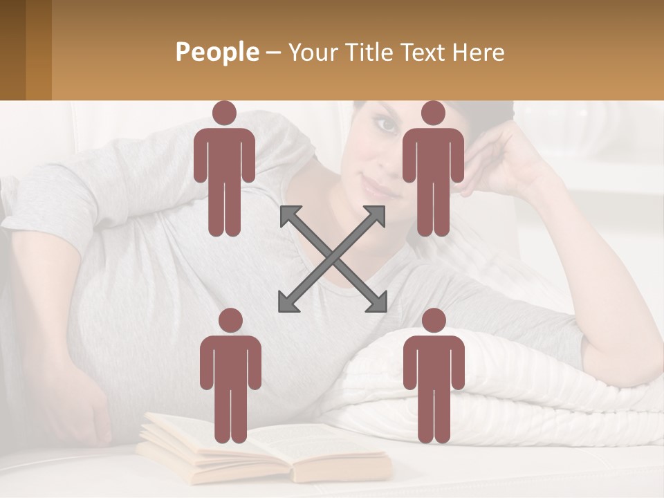 A Woman Laying On A Couch With A White Blanket PowerPoint Template