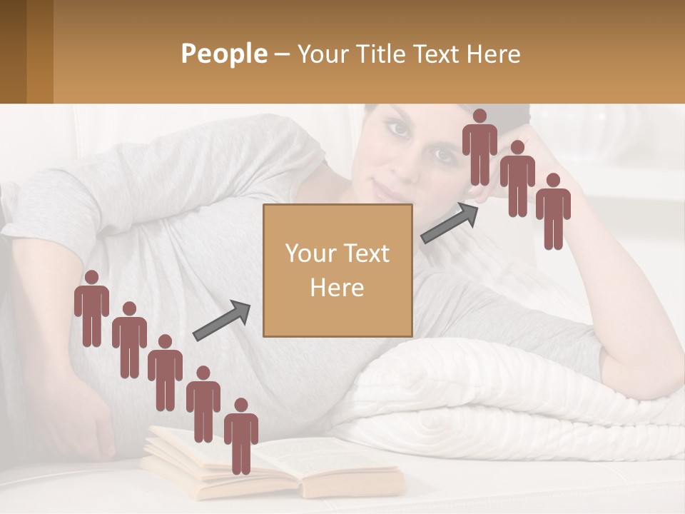 A Woman Laying On A Couch With A White Blanket PowerPoint Template