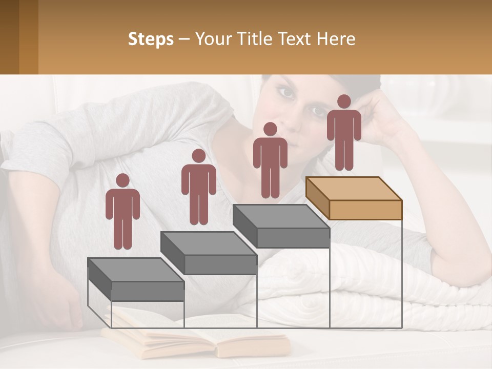 A Woman Laying On A Couch With A White Blanket PowerPoint Template