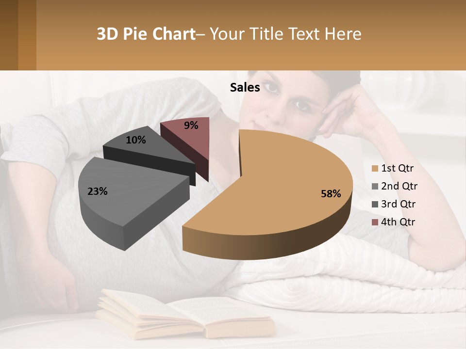 A Woman Laying On A Couch With A White Blanket PowerPoint Template