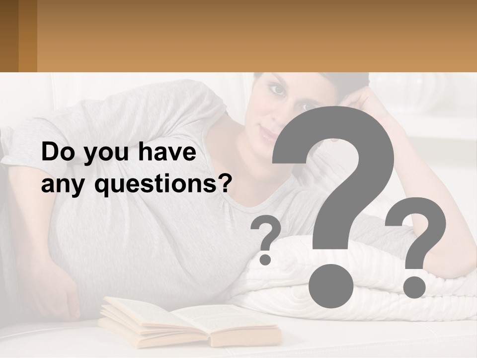 A Woman Laying On A Couch With A White Blanket PowerPoint Template