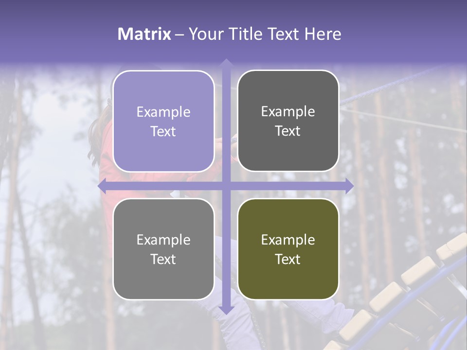 A Little Girl On A Rope In A Park PowerPoint Template