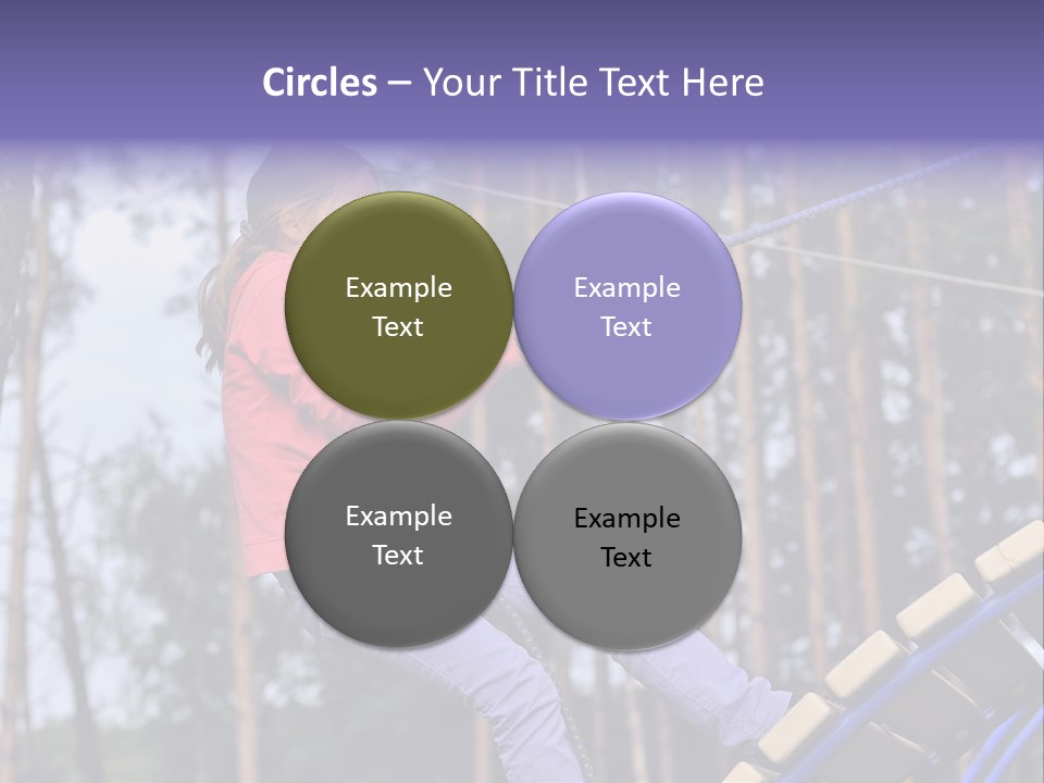 A Little Girl On A Rope In A Park PowerPoint Template