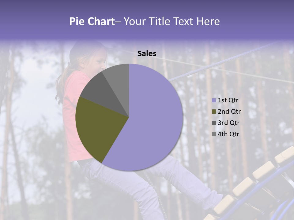 A Little Girl On A Rope In A Park PowerPoint Template