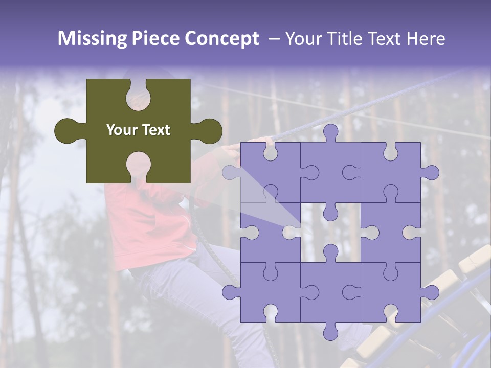 A Little Girl On A Rope In A Park PowerPoint Template