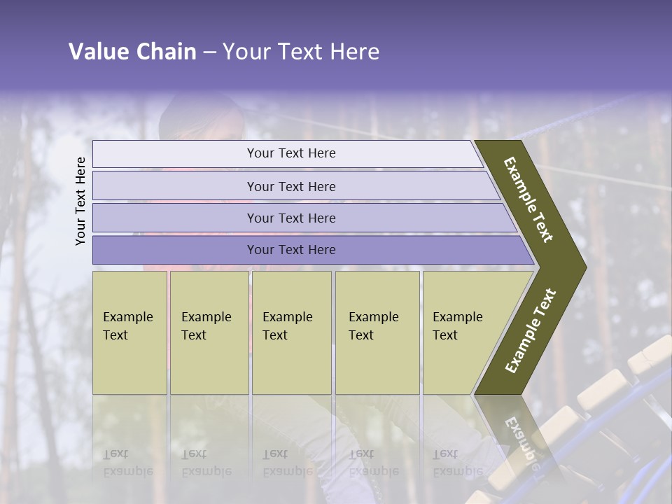 A Little Girl On A Rope In A Park PowerPoint Template