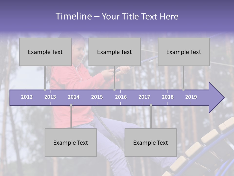A Little Girl On A Rope In A Park PowerPoint Template