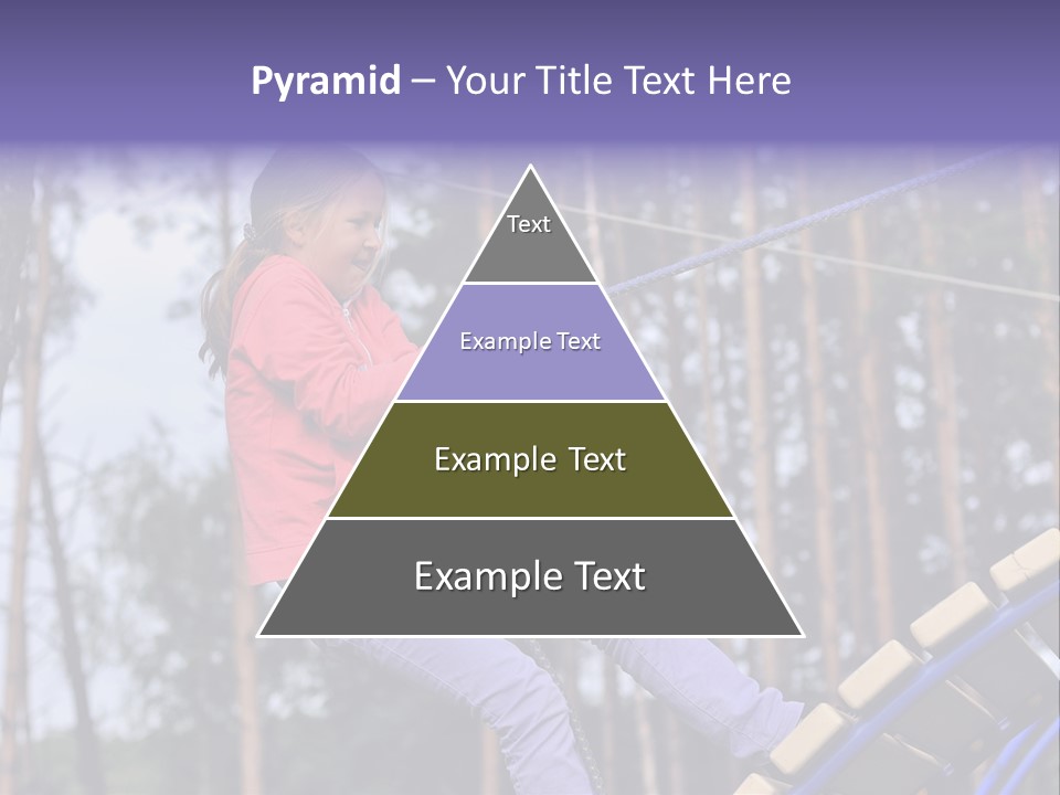 A Little Girl On A Rope In A Park PowerPoint Template