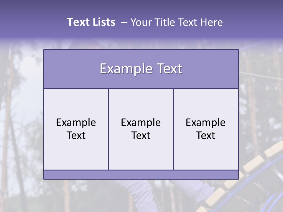A Little Girl On A Rope In A Park PowerPoint Template
