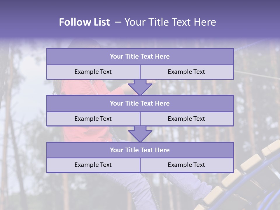 A Little Girl On A Rope In A Park PowerPoint Template