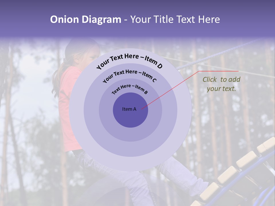 A Little Girl On A Rope In A Park PowerPoint Template