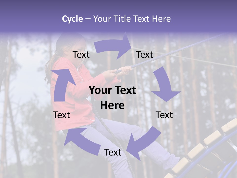 A Little Girl On A Rope In A Park PowerPoint Template