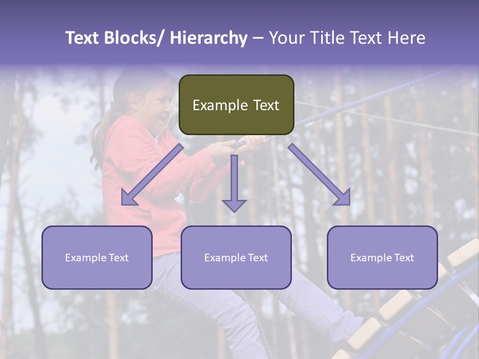 A Little Girl On A Rope In A Park PowerPoint Template