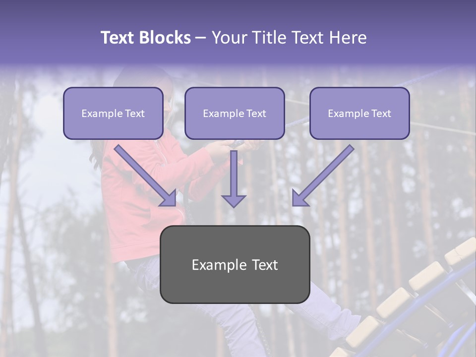 A Little Girl On A Rope In A Park PowerPoint Template