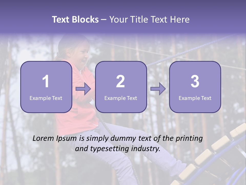 A Little Girl On A Rope In A Park PowerPoint Template