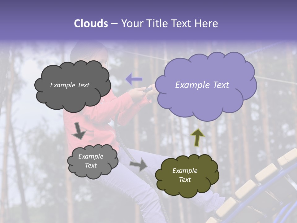 A Little Girl On A Rope In A Park PowerPoint Template
