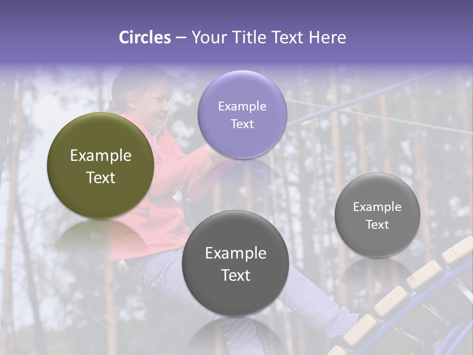 A Little Girl On A Rope In A Park PowerPoint Template