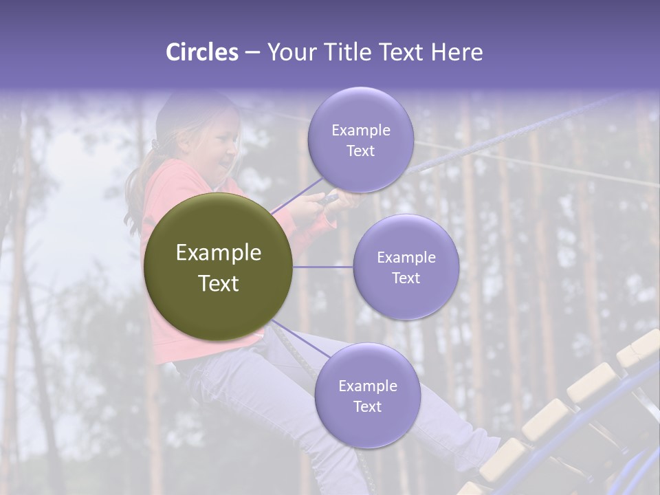 A Little Girl On A Rope In A Park PowerPoint Template