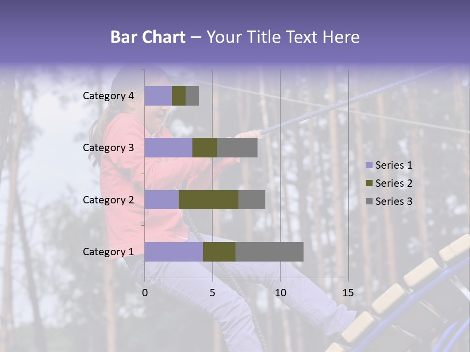A Little Girl On A Rope In A Park PowerPoint Template