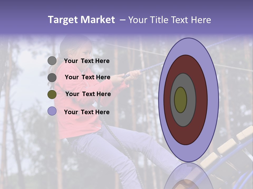 A Little Girl On A Rope In A Park PowerPoint Template