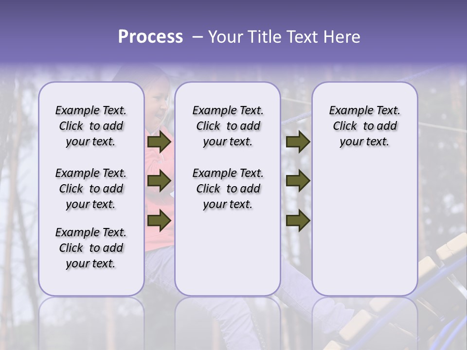 A Little Girl On A Rope In A Park PowerPoint Template