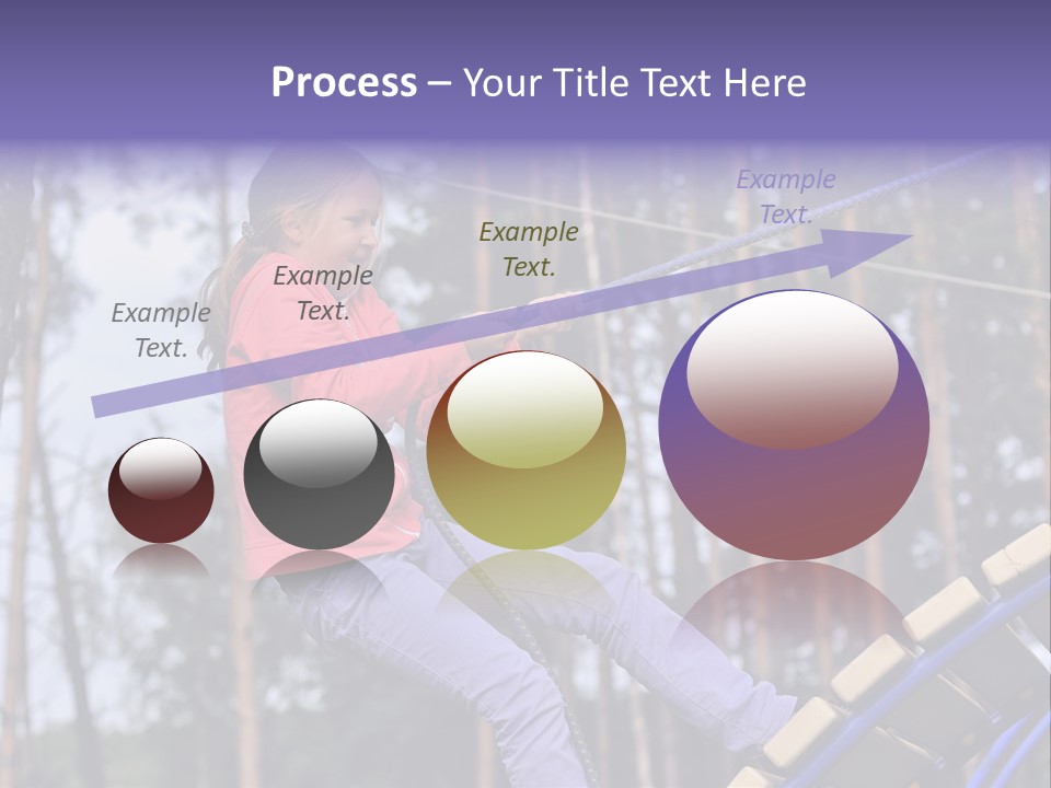 A Little Girl On A Rope In A Park PowerPoint Template