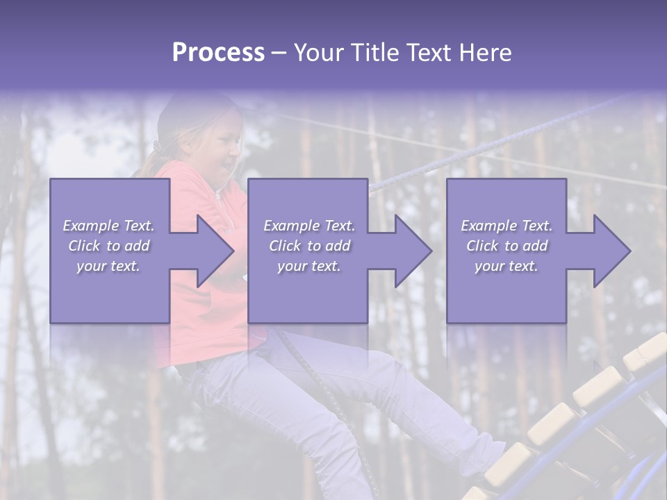 A Little Girl On A Rope In A Park PowerPoint Template