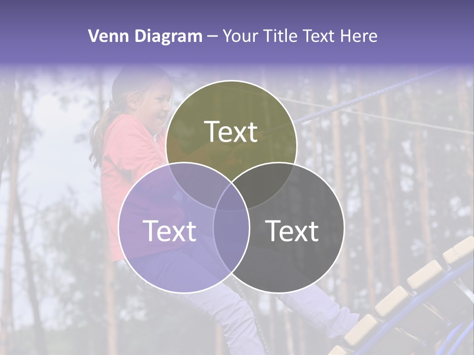 A Little Girl On A Rope In A Park PowerPoint Template