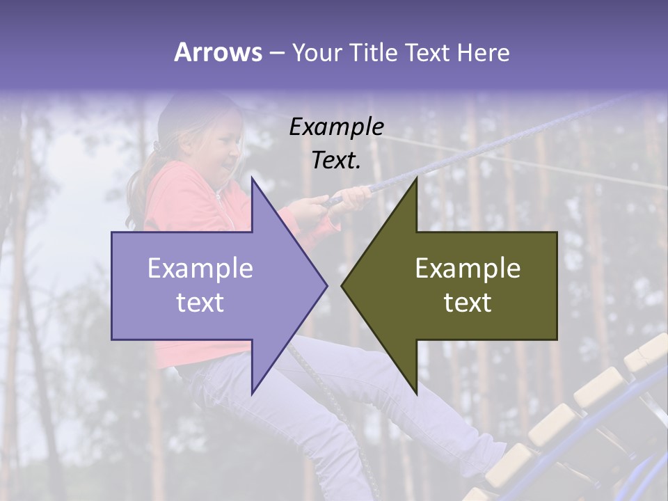 A Little Girl On A Rope In A Park PowerPoint Template